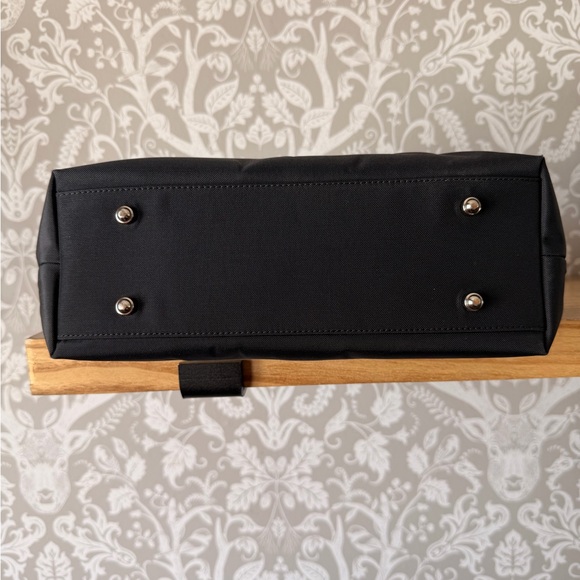 Kate Spade Made In Italy Vintage Handbag Nylon w/ Snake Skin Trim Polka Dot Int - Picture 10 of 17